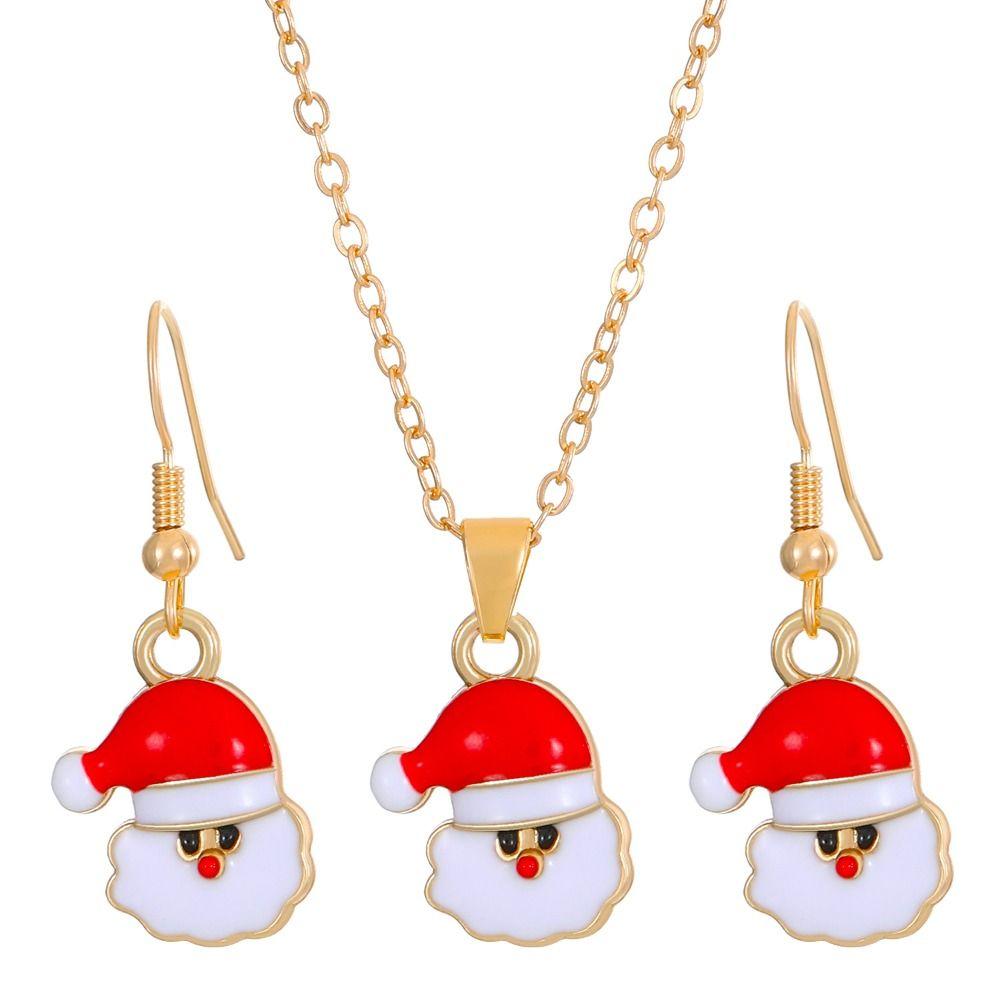 Elk Christmas  Jewelry Set Santa Xmas Dangle Earring Unique   Gift
