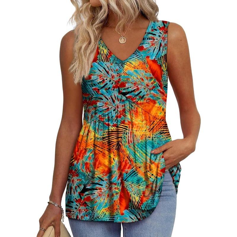 Women's Vest Fashion Elegant Ruffle Top Women's Elegant Sleeveless V-neck Doll Vest