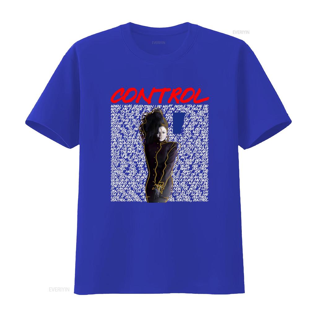 Janet Jackson Control Lyric Porträt T-Shirt vintage gewaschen lässig vielseitig bequem dehnbar Designer-Kleidung Streetwear