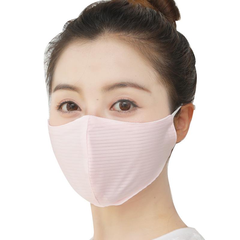 Summer Ice Silk Breathable Cycling Mask - Double-Sided Mesh, Ear-Hanging, Unisex.