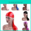 Touca Durag de Alta Qualidade, Seda Lisa e Nylon, Estilo Boné de Pirata em Cor Sólida