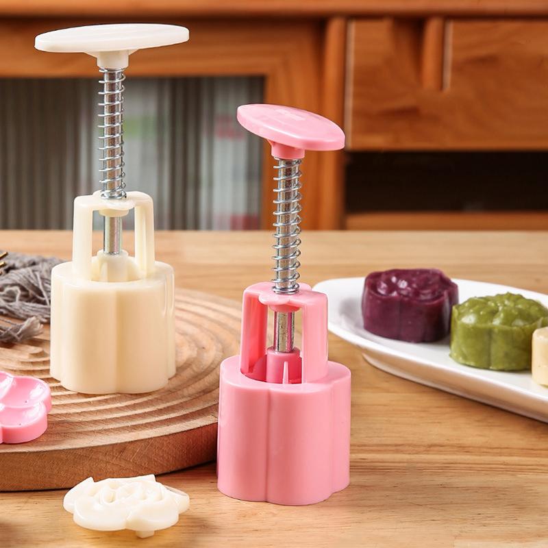 71G Mooncake Mold Mid-Autumn Festival Hand-Pressure Flower Moon Cake Mould Diy Hand Mooncake Pressure Fondant Decoration Tools