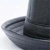 Neue Mode Herren Schwarzer Leder Trilby Hut Männliche Fedora Kappe Retro Damen Herbst Marke Porkpie Hüte Herren Vintage Jazzhüte