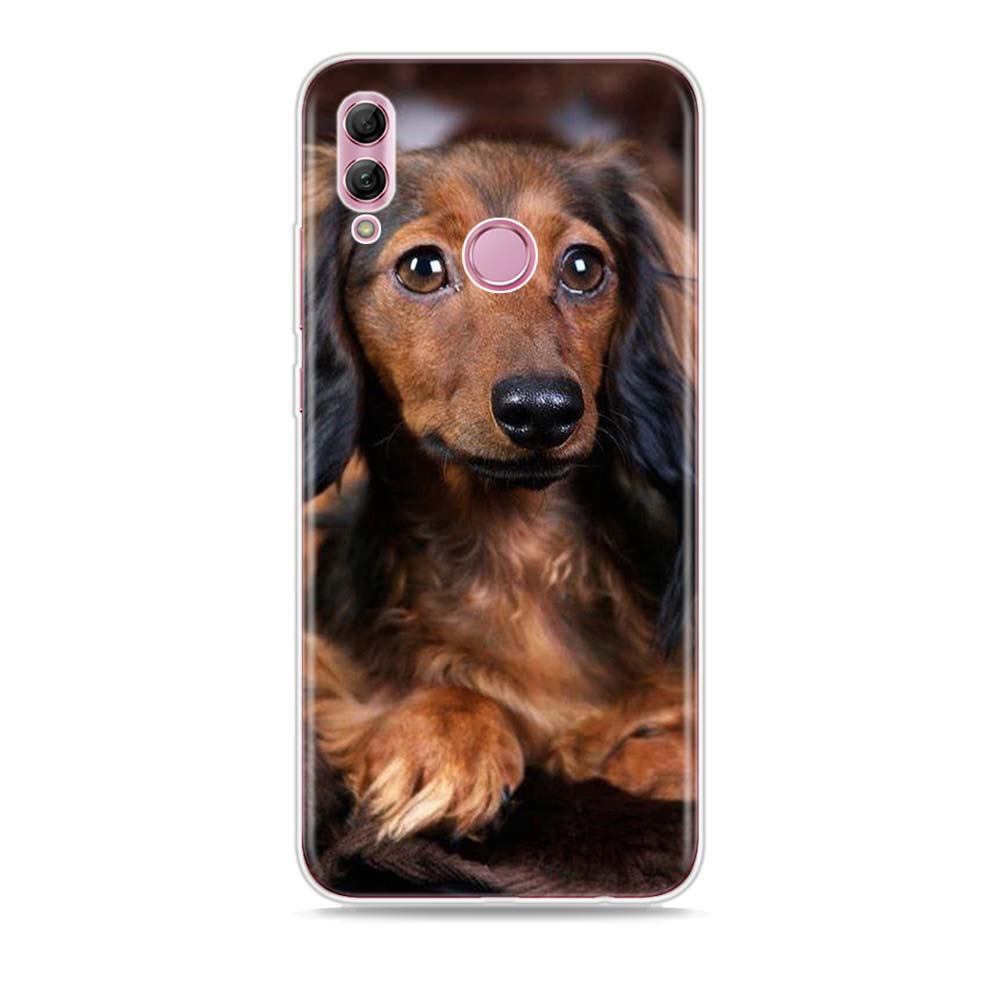 Silikonový kryt pro psy jezevčíka dobrmana pro Honor 30 30S 30i 9 10 9A 9C 9S 9N 10i 10X 9X Lite Pro 5G pouzdro na telefon