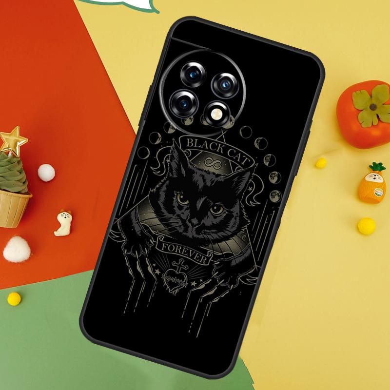 Häxkatt Måne Fodral För OnePlus 9 10 Pro 11 12 13 15 13T 13R 12R 10T 8T Nord 5 CE 2 3 4 Lite N20 N30 Skydd