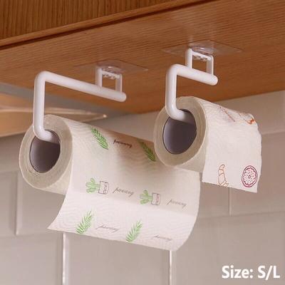 Kitchen Paper Roll Holder Towel Hanger Rack Cabinet Rag Hanging Holde