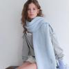 Kitten Hairy Knit Scarf [ BABY BLUE ] [M007BB]