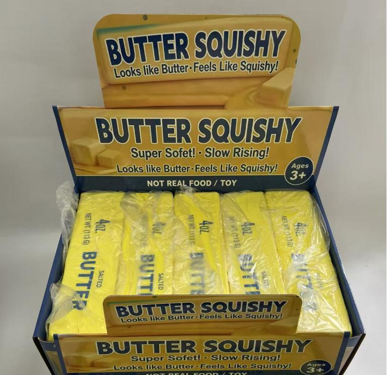 Classic Butter Stick Squishy Toy Set 24Cm/14Cm, Pu Slow Rising Wet Soft Texture, Finger-Sticky Creative Decompression Fidget