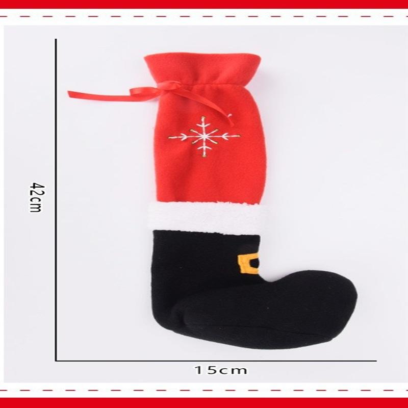 

New Christmas Decorative Chair Foot Cover Christmas Hotel Decoration Supplies Restaurant Stools Tables Embroidered Foot Sets 4pcs светло-серый