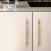 Single Hole Brass Drawer Pulls Wardrobe TV Cabinet Entryway Cabinet Nightstand Handle Furniture Hardware Knob 96mm 128mm