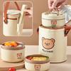 Durable Stainless Steel Thermal Food Container with Leak Proof Lid and Portable Handle for Office or School