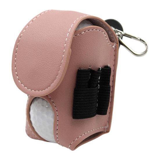 

Golf Ball Waist Bag with Clip Waterproof Faux Leather Golf Ball Tee Tools Accessories Organizer Pouch Holder Men Women Golf Enthusiasts Gift A розовый