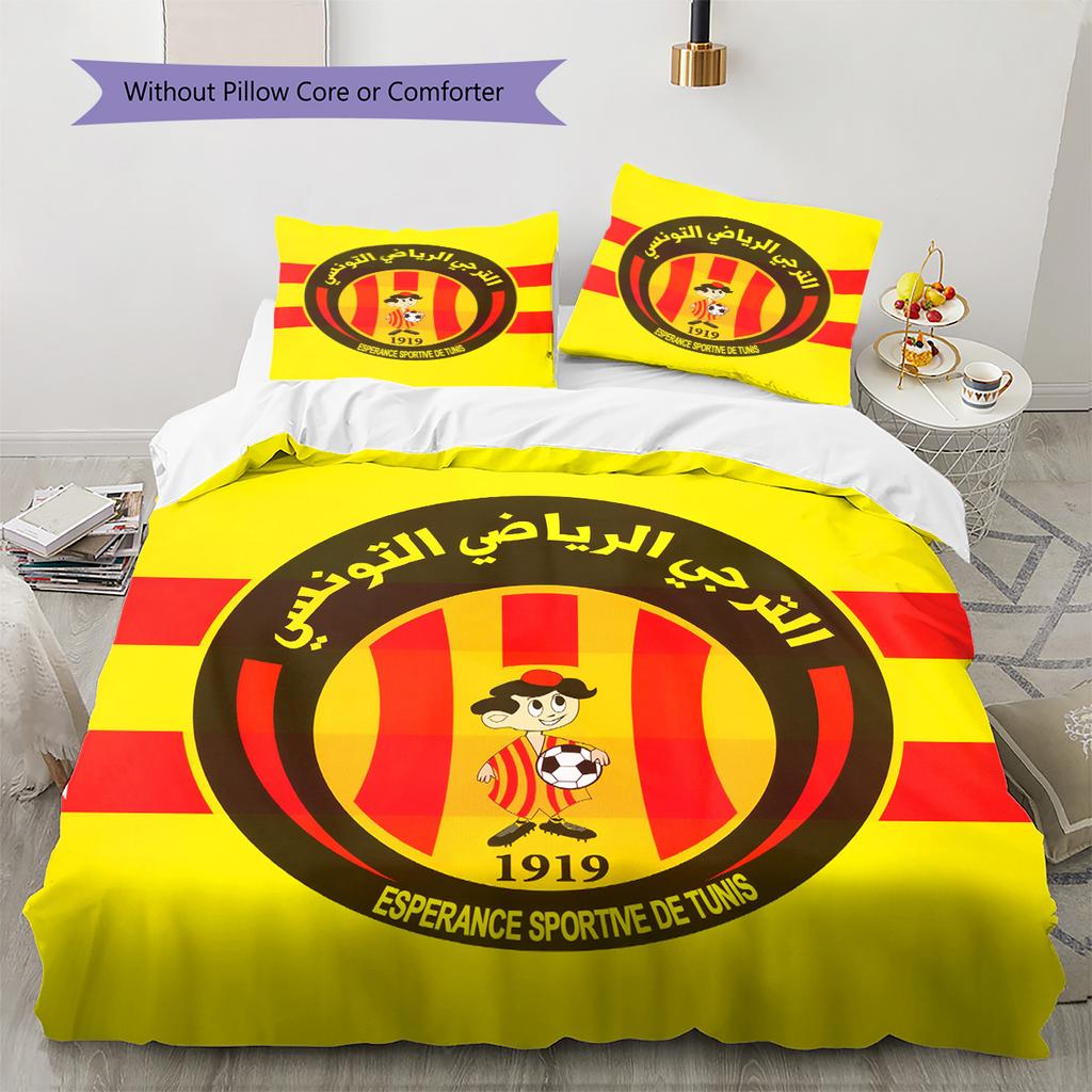 Espérance Sportive de Tunis  Pattern Bedding Quilt Set  Home Decoration  Gift (1 * duvet cover + 2 * pillowcase  without core)