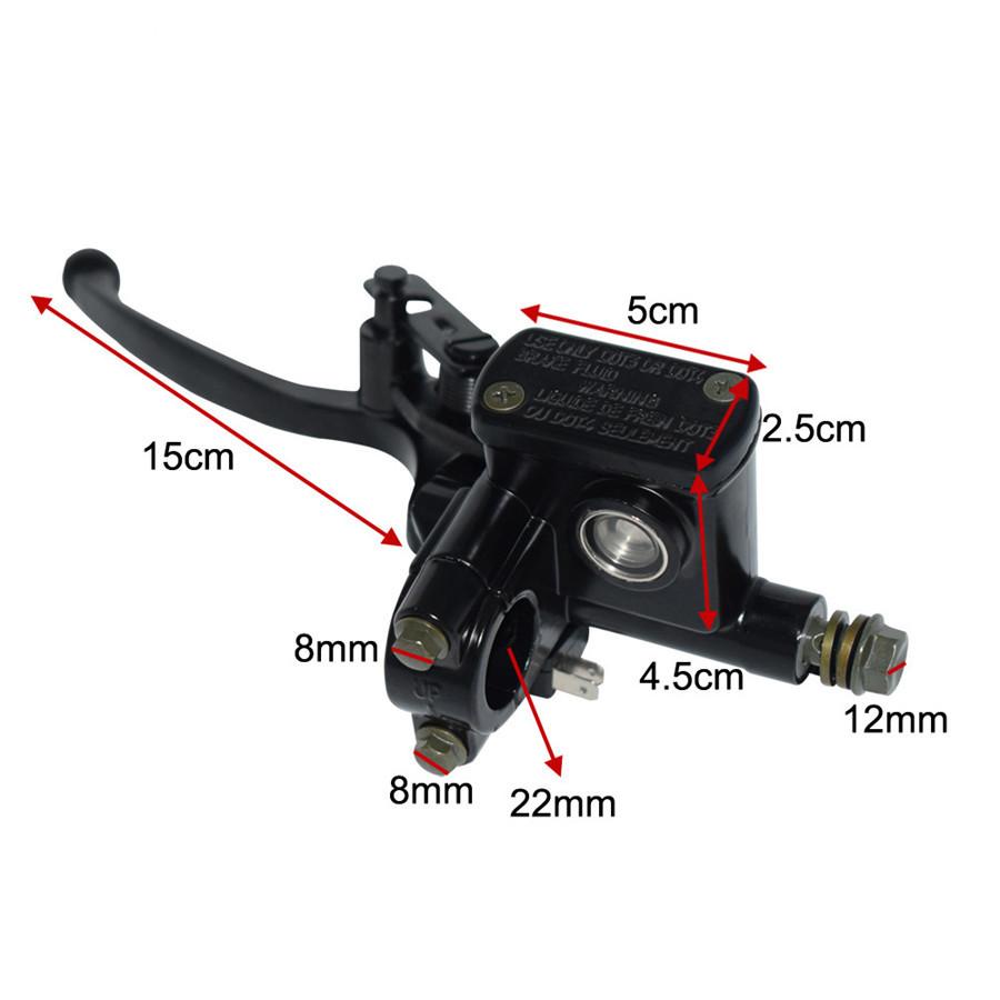 One Pair 7/8" 22Mm Motorcycle Hydraulic Brake Pump Master Cylinder Black Disc Brake Lever For Motorcycle Motorbike Atv Sport Dirt Electric Bike Interr