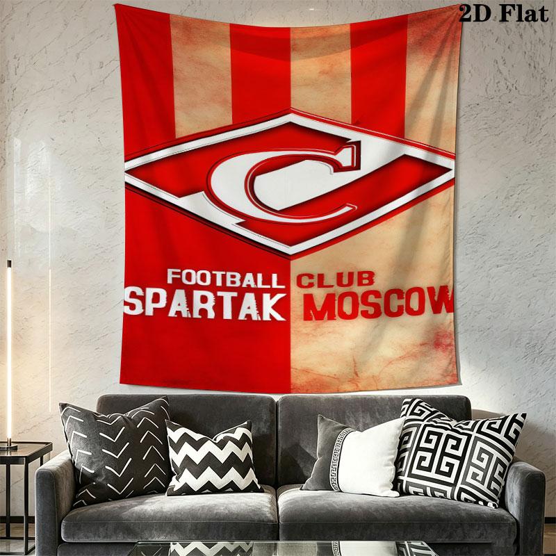 Spartak Moscow Rush Wall Hanging Printed Fabric Blanket Decorative Tapestries for Bedroom Living Room Home Decor