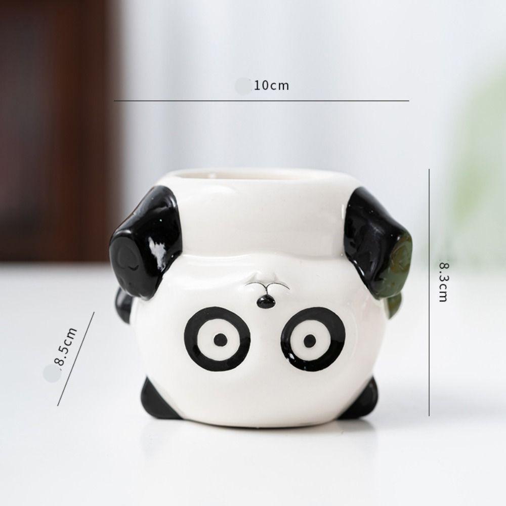 Süßer Keramik-Blumentopf mit Drainageloch Cartoon-Tier-Pflanzgefäß Pflanzenhalter Kleines Schreibtisch-Dekorationsobjekt Haus Bauernhaus