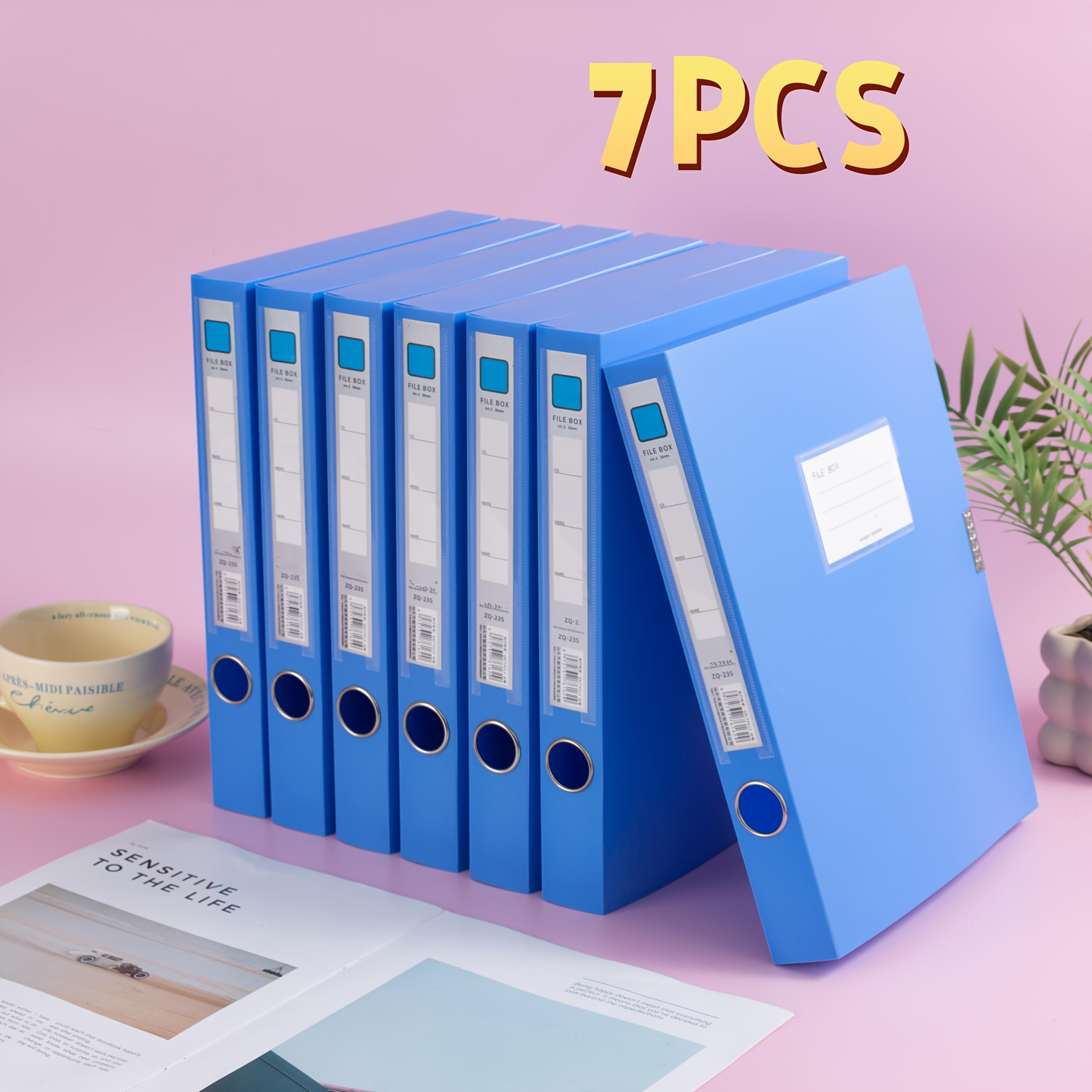 7pcs A4 File Boxes/Thickened Office Supplies/for Storing Documents, Accounting Vouchers, And Personnel Files/for Organizing