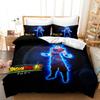 Goku Super Saiyan Duvet Cover Pillowcase Japanese Anime Dragon Ball Bedding Set 2/3pcs 3D Prints for Teens Quilt Cover