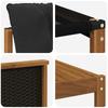 Outdoor Sofa Set with Cushions 7 pcs Natural and Black