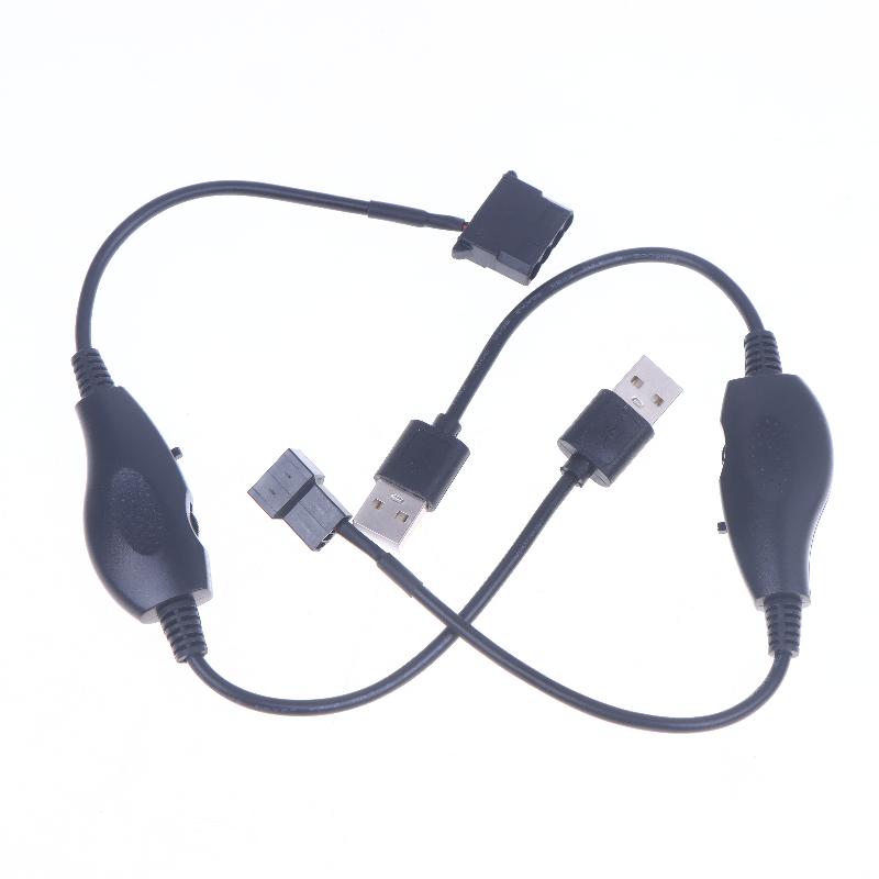 Usb To 4Pin Pwm 5V To 12V Boost Line Fan Power Adapter Connector Converter Cable With Adjust Switch