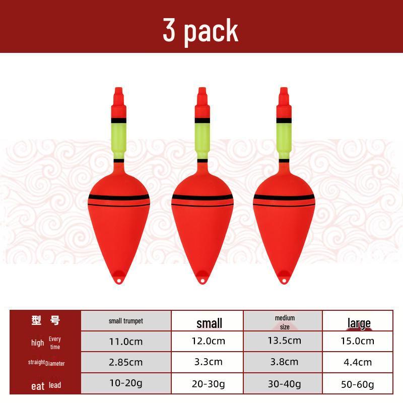 Flotador de Pesca Luminoso de Barriga Grande para Lanzamiento Largo para Mar y Carpa Plateada