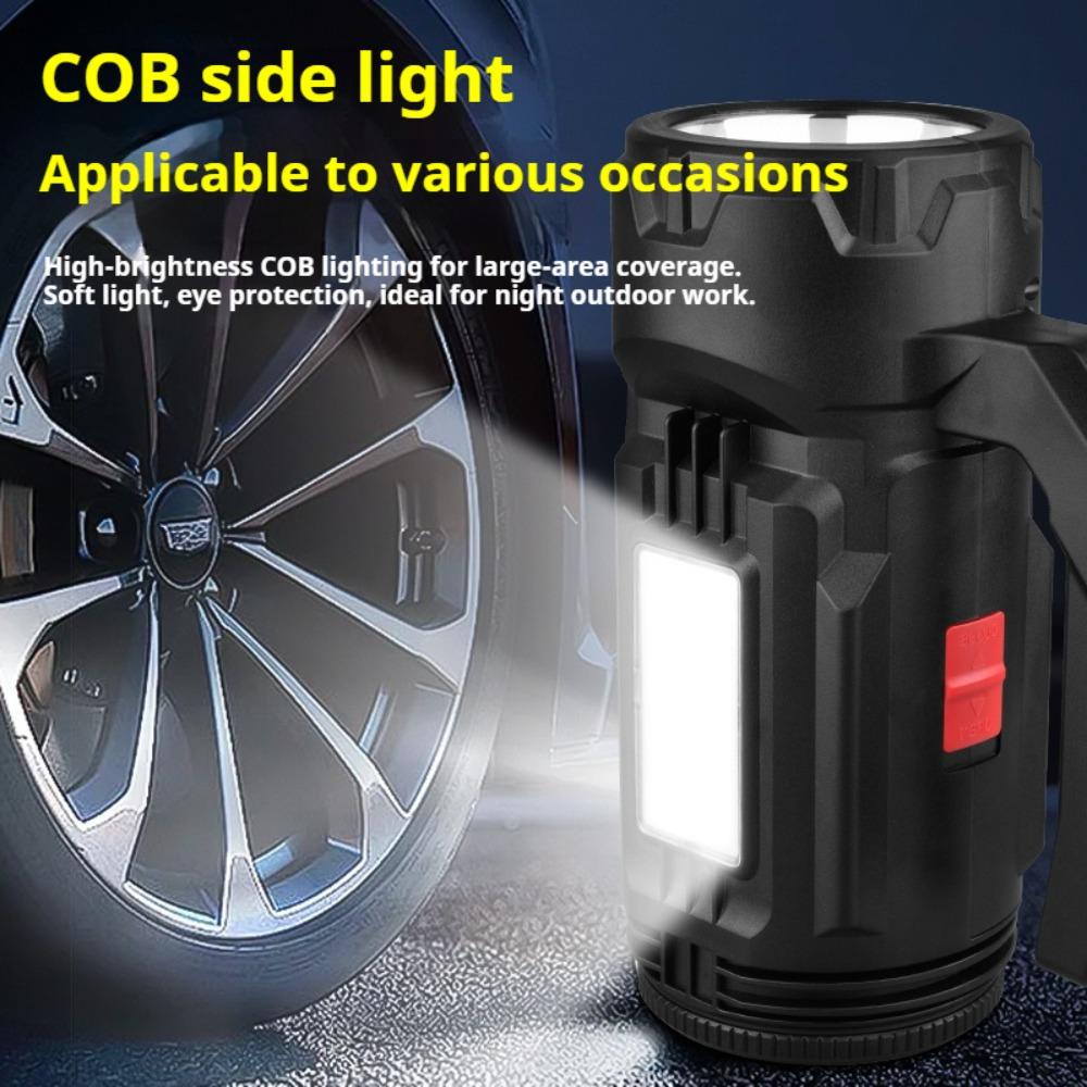 Multi Functional Flashlight Rechargeable Outdoor Searchlight USB Charging with Tools,Hexagonal Socket/tape Measure/art Knife/screwdriver/screwdriver