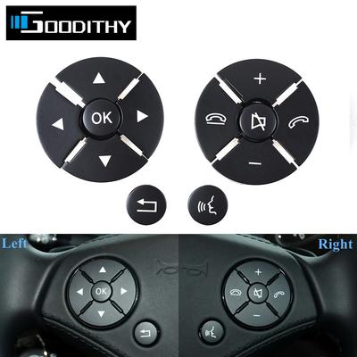 Left&Right Car Steering Wheel Switch Control Button Trim Cover Kit For Mercedes-Benz S CL Class W221 W216 S300 320 S400 S450