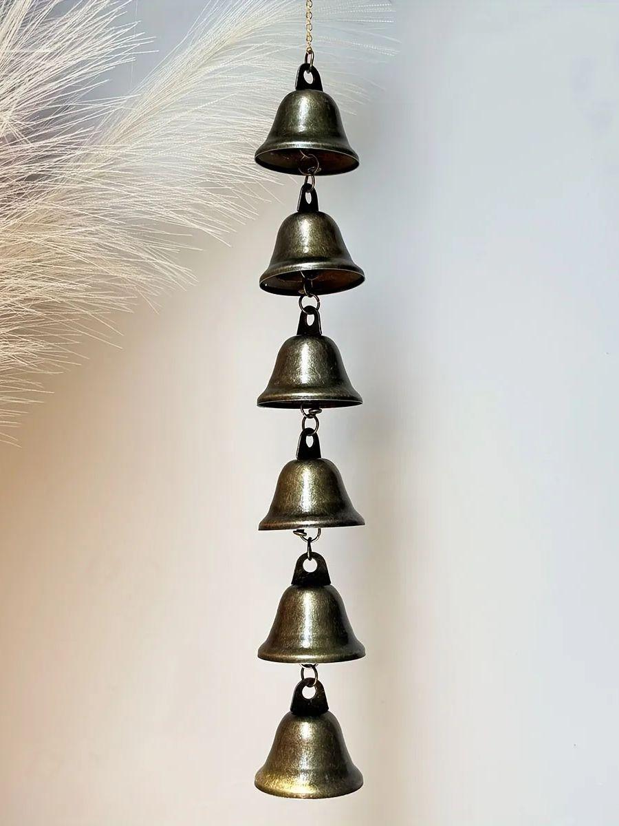 

1Pc Metal Wind Chime - Classic Country Iron Bell with Decorative Chain for Courtyard, Garden and Wall, No Power Required, Home Deco