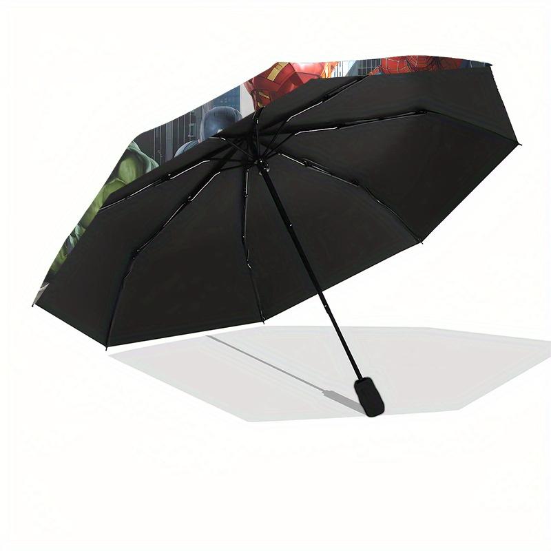 Disney Avengers, Super-héros, Bandes dessinées Parapluie de Haute Qualité, Design Pliant à Huit Nervures, Ouverture et Fermeture Automatiques, Petit, Élégant et Prati