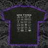 UFO-Typen T-Shirt Außerirdische Fliegende Untertasse Verschwörungstheorie Retro Sci-Fi T-Shirt Unisex T-Shirt
