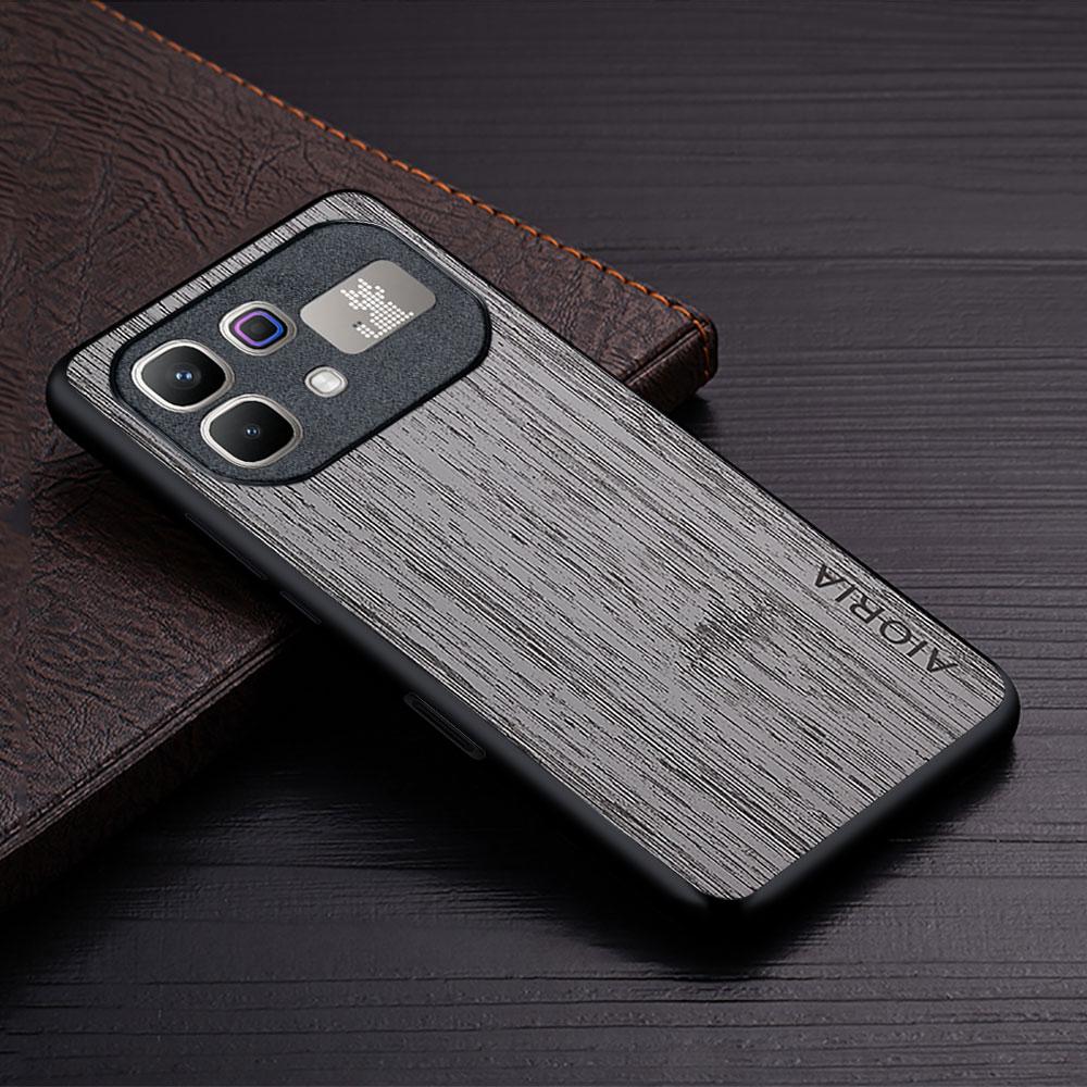 Case for Infinix Note 60 Pro Note 50 50x Pro 4G Straight Wood Grain PU Leather Phone Cover Funda for Infinix Note 60 Pro Case