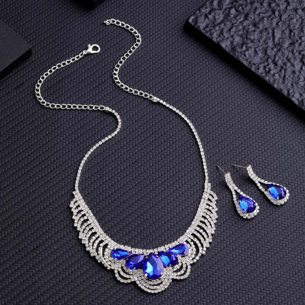 Ladies  Fashion Design Geometric Claw Chain Series Necklace Earrings Jewelry Set Suitable for Wedding, Party, Festival Gifts