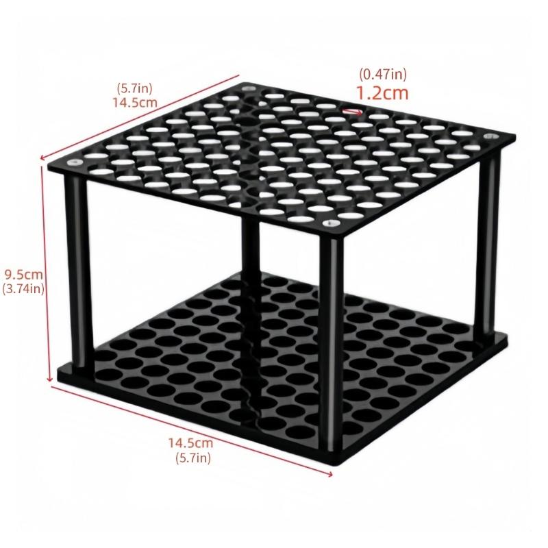 Large Capacity Clear/Black Acrylic Pen Holder For Artists Crafters With 96 Hole Easy Assembly Multipurpose Pen Holder