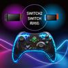 Allone Wireless Neon Controller for Switch Clear x 4 x Compatible with Switch Switch and Macro Gyro Rapid Fire Rapid Fire Hold Auto Stylish and Easy