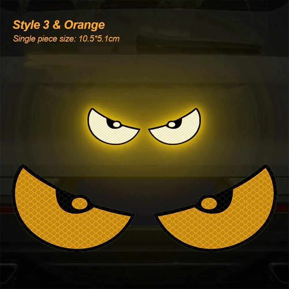 2PCS Car Reflector Sticker Night Driving Safety Decal Motorcycle Trailer Cat Eye Reflective Safety Warning Tape Decoration