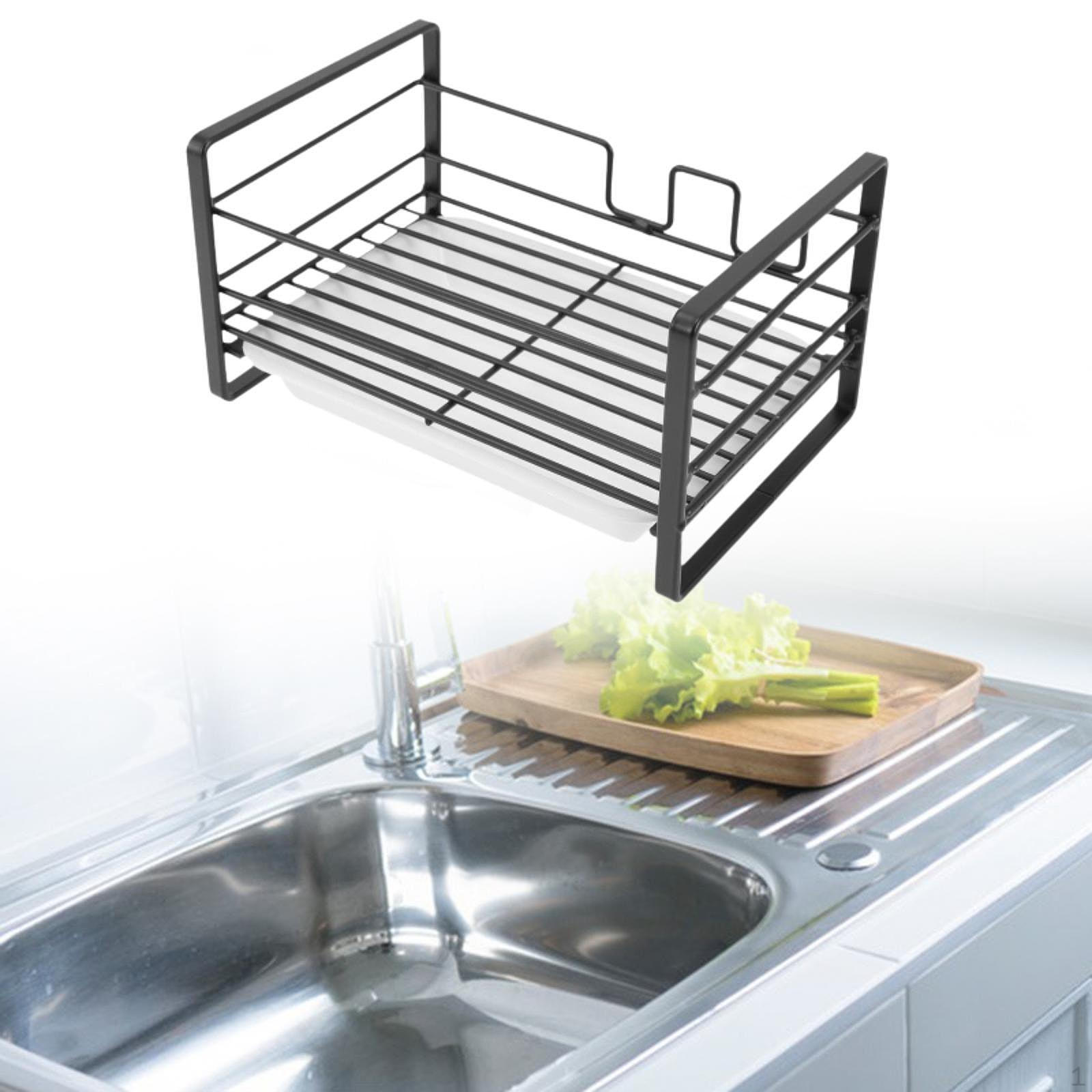 

Стійка для зберігання кухонної губки для зливу води та впорядкування чорний