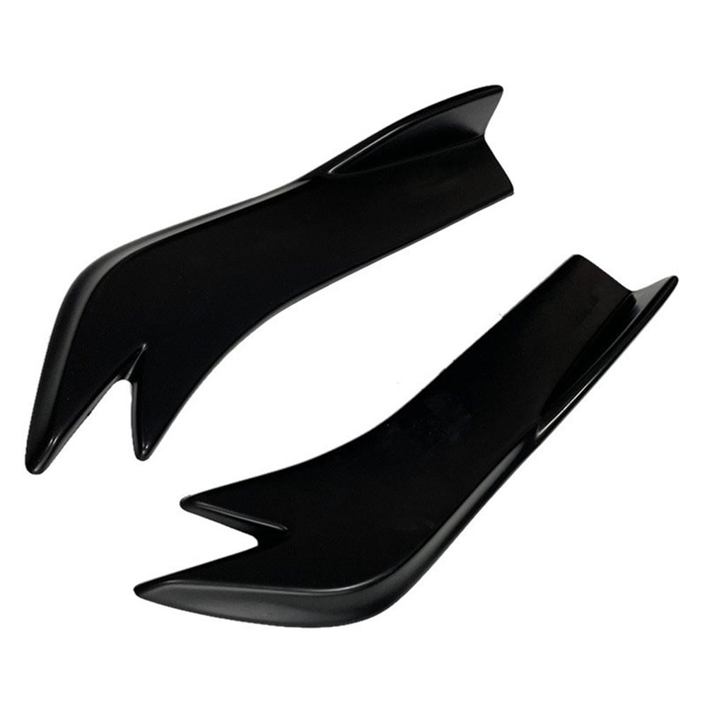Universal Car Rear Bumper Spoiler Canards Fins Anti-Crash Diffuser Lip Wrap Kits