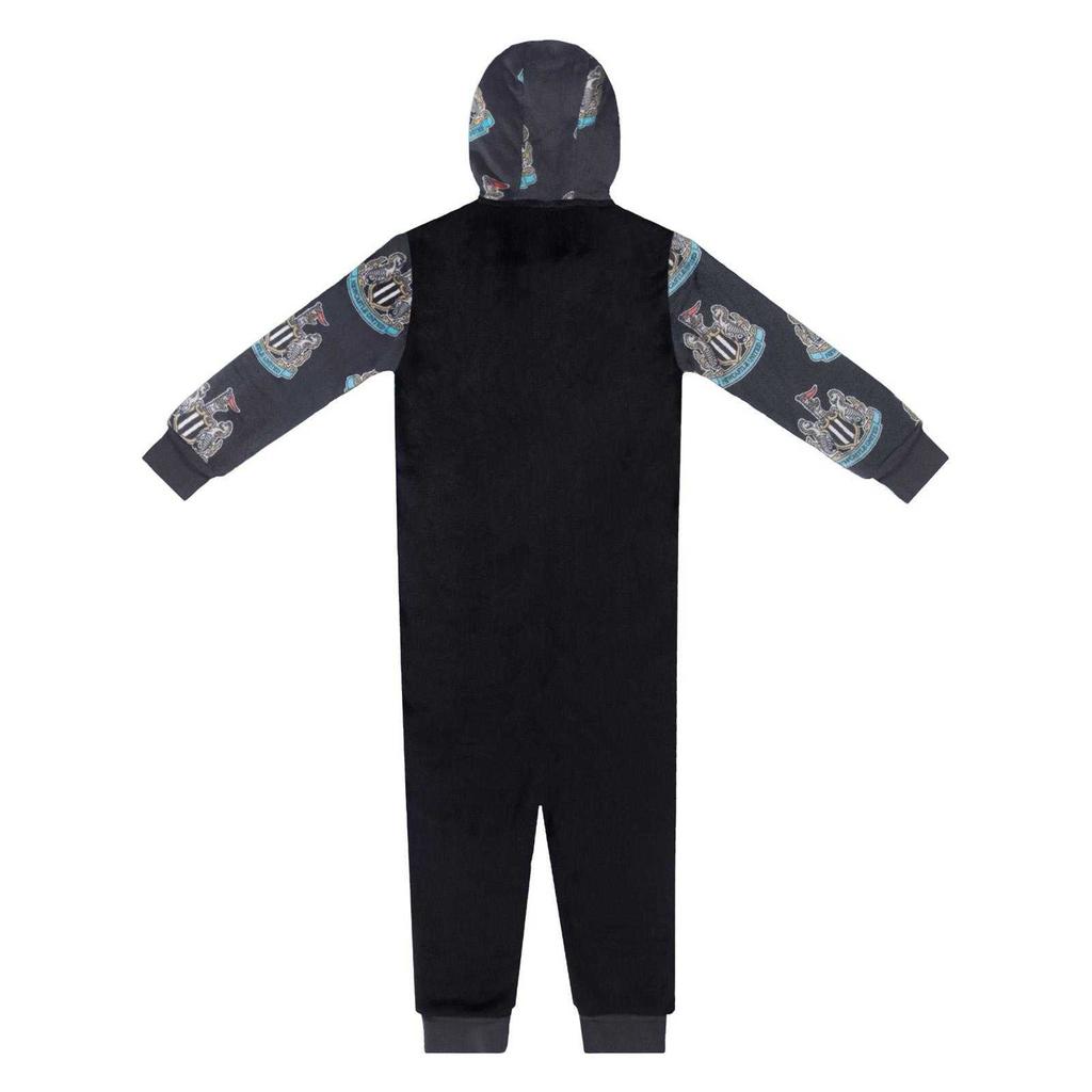 Newcastle United FC Childrens/Kids Crest Fleece All-In-One Nightwear
