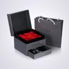 Eternal Love 9 Roses Jewelry Box: Creative Double-Layer Necklace & Ring Drawer, Ideal Valentine's Day Gift.