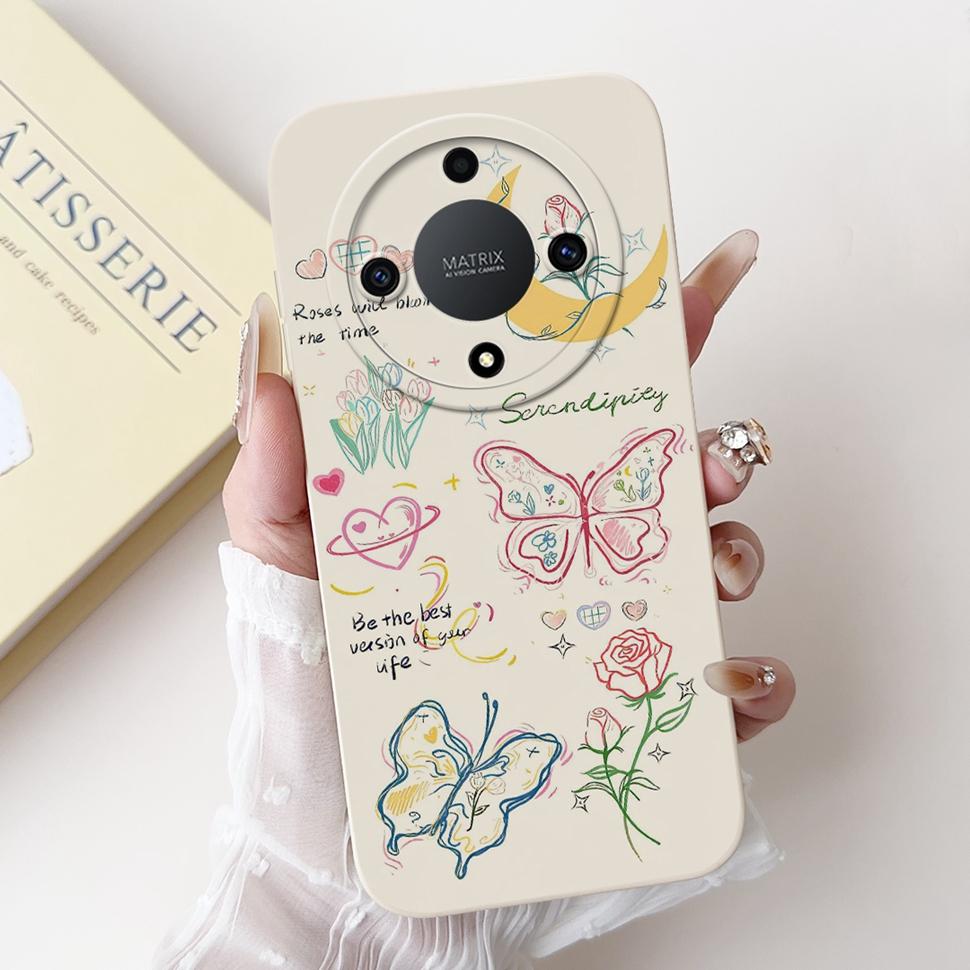 Für Honor X9a Hülle RMO-NX1 Bunte Blume Bemalte Abdeckung Weiche Silikon Handyhülle Für Huawei Honor X9 A X9a HonorX9a Hülle