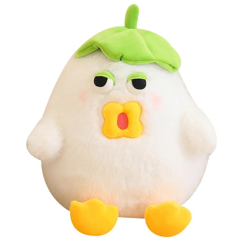 Stuffed Animals Plush Kawaii Yellow Chicken Doll White Chicken Pillow Comfortable Soft Room Decoration Brithday Present Friend
