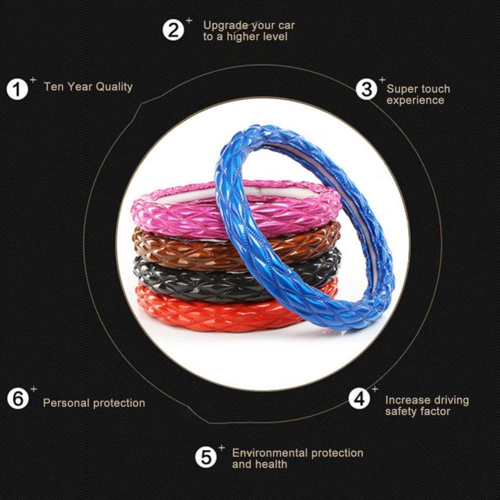 38cm Car Steering Wheel Cover Anti Slip Car Interior Accessories Auto Steering Wheel Protector  SUV