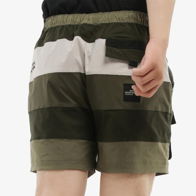 Nike Sportswear Multi-Pocket Color-Block Woven Shorts Men Bottoms Green CU4225-222