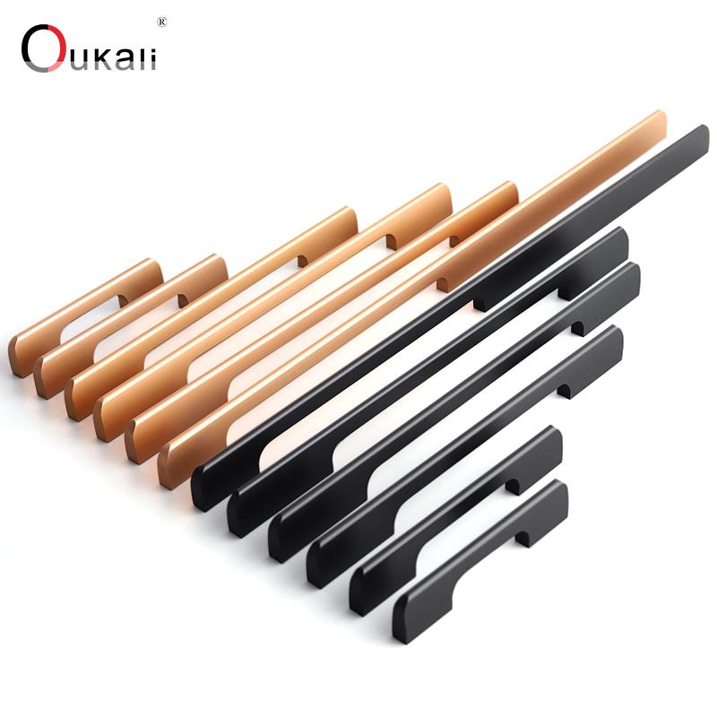 Oukali 400mm Good Quality Modern Contemporary Furniture Simple Cabinet Wardrobe Cabinet Door Drawer Aluminum Alloy Long Handles