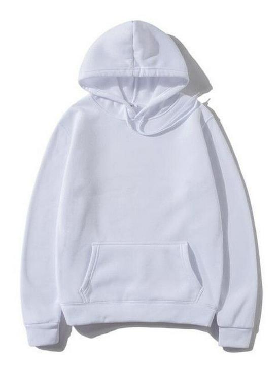 Herbst/Winter Unisex Plus Samt Dick Einfarbig Lockerer Hoodie