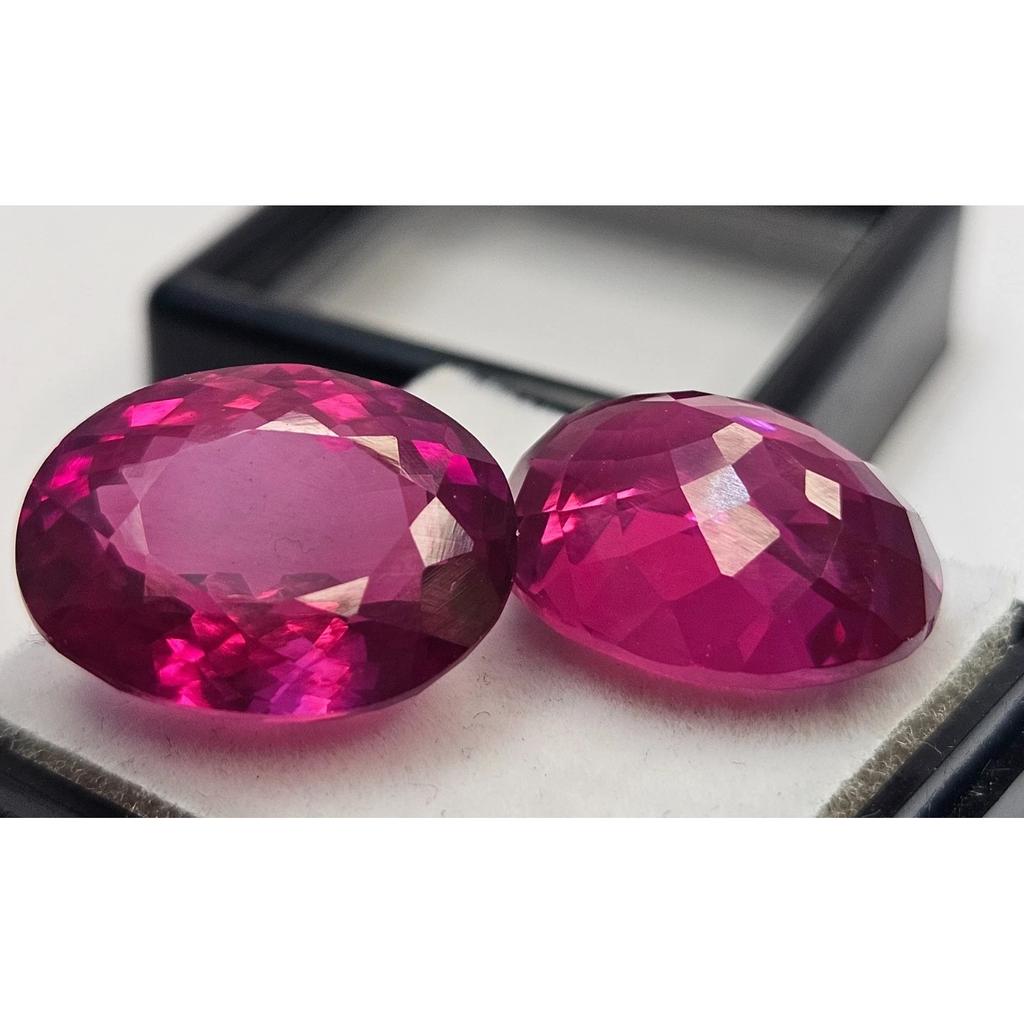 Natural Pink Sapphire Earring Oval Cut 30 Ct Pair Fabulous Loose Gemstone