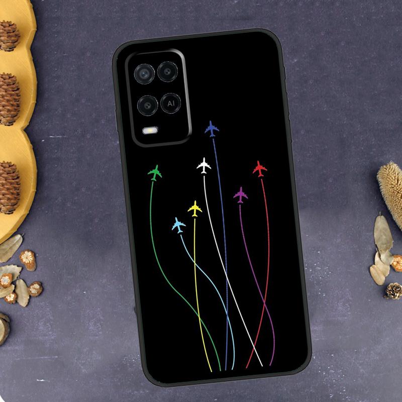 Airplane Pilot Phone Case For Oppo A79 A18 A38 A58 A78 A98 A17 A40 A60 A80 A16 A76 A96 A15 A74 A94 A54 A77