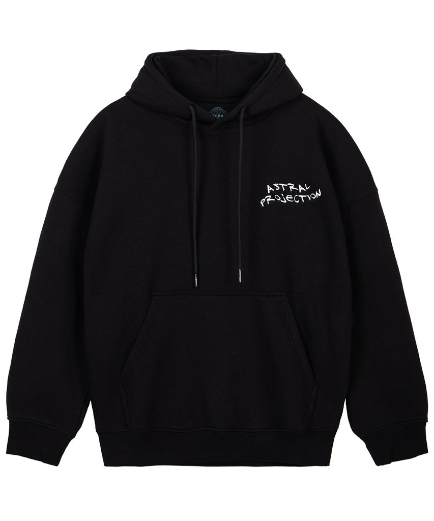 Whale Oversized Wide Shoulder Hoodie_Black