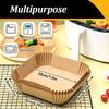 50/100Pcs Disposable Air Fryer Paper Liner Oil-proof Water-proof Paper Tray Non-Stick Baking Mat for Oven AirFryer Accessories