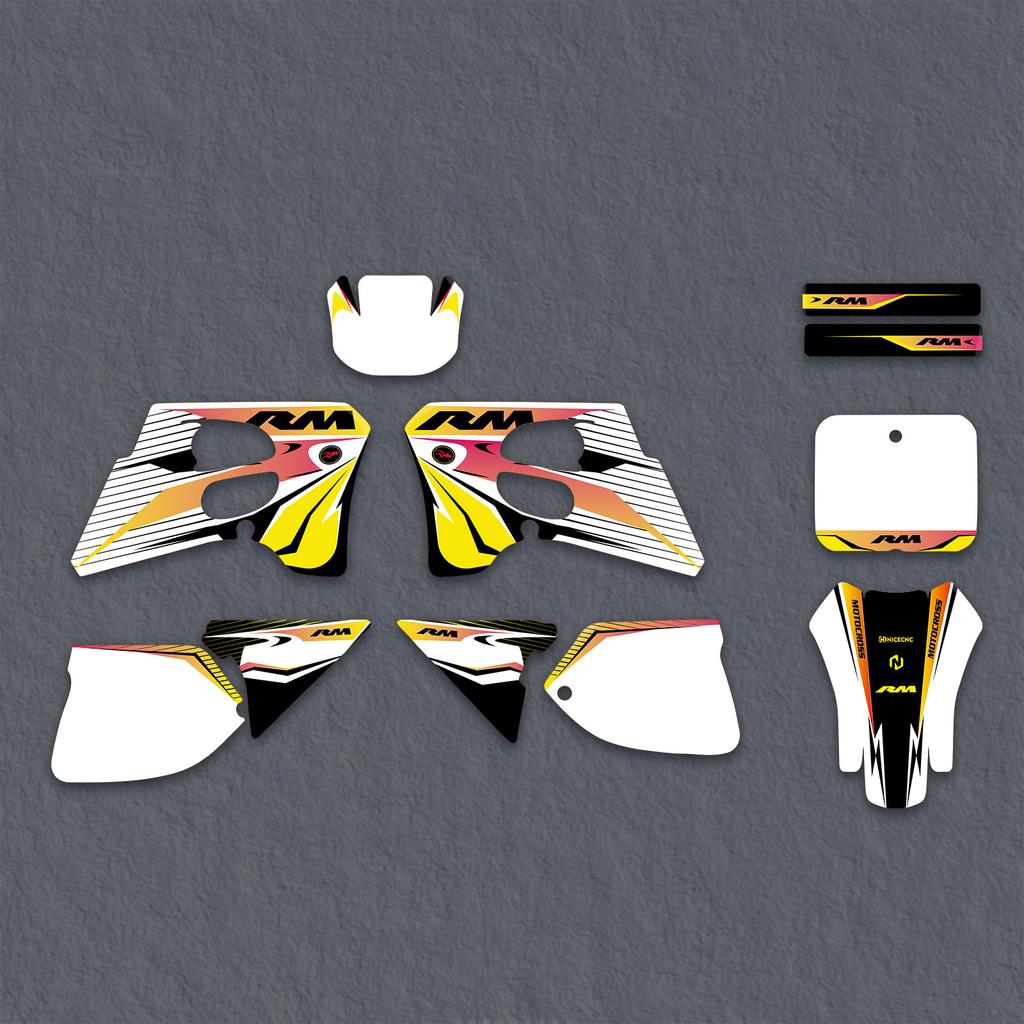 NICECNC For Suzuki RM 125 RM 250 1993 1994 1995 Motorcycle Full Set Graphics Background Decals Sticker Customize Decoration